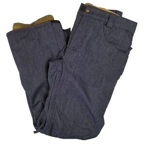 686 Men's L Raw Insulated Pants Ski Snowboard Denim Blue infiDRY 10K Waterproof